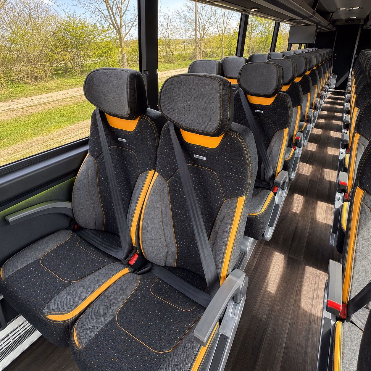 chino hills charter bus interior