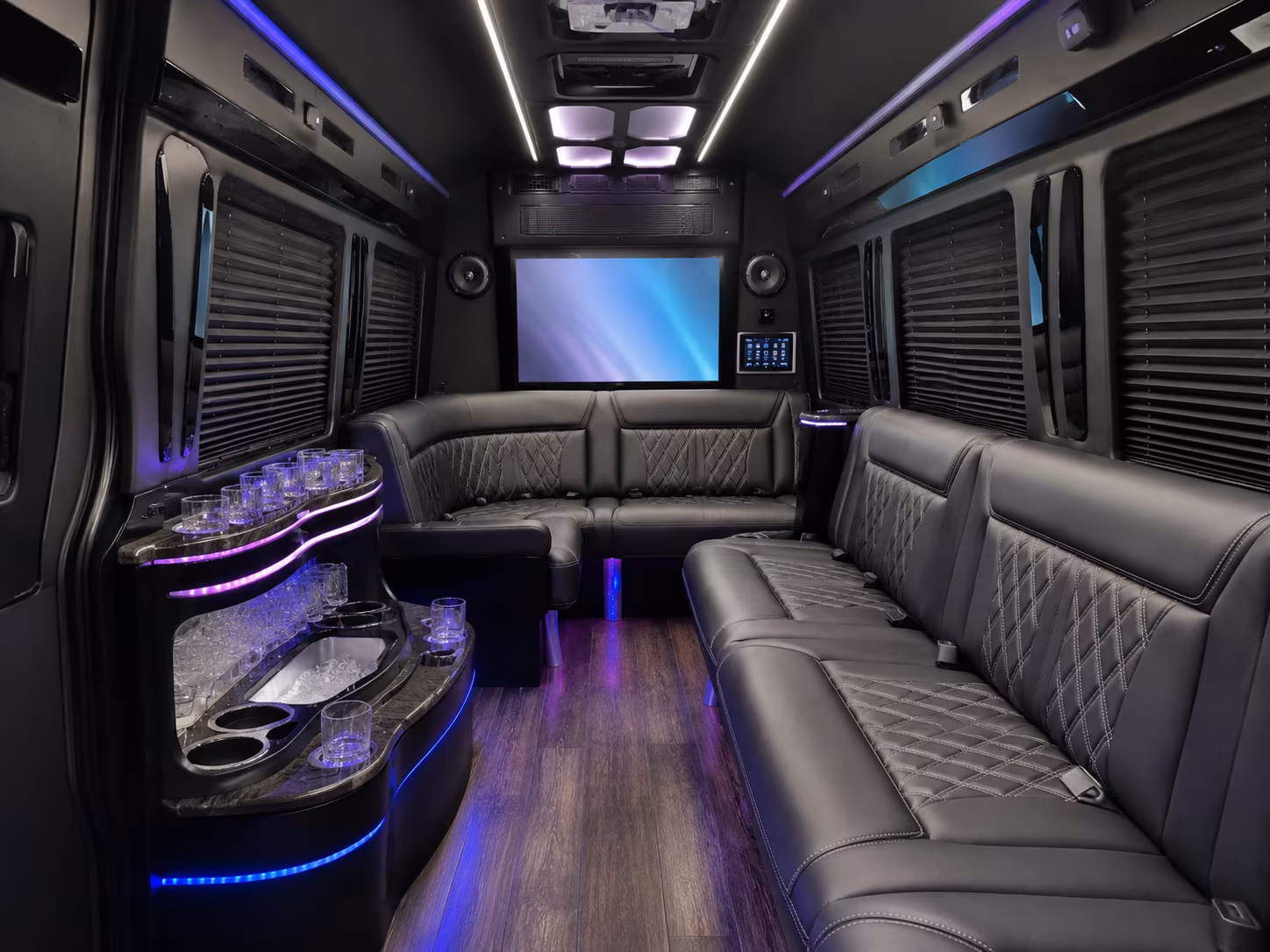sprinter vans and minibuses for bridal party transfers across chino hills